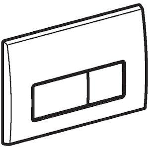 Geberit Kappa50 Dual Flush Plate - Brushed Stainless Steel (115.258.00.1) - main image 4