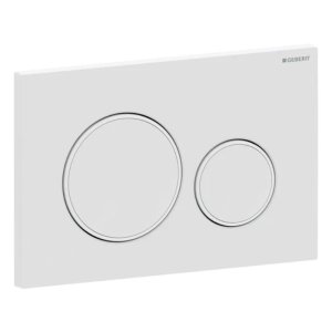 Geberit Sigma20 Dual Flush Plate - White/Gloss Chrome (115.882.KJ.1) - main image 4