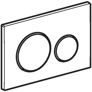 Geberit Sigma20 Dual Flush Plate - White/Matt Chrome (115.882.KL.1) - main image 4