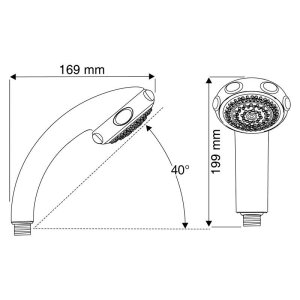 Mira Logic adjustable shower head - white (was 450.34) (2.1605.177) - main image 4