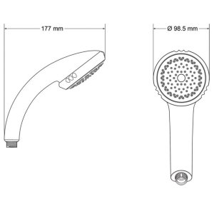 Mira Response RF1 Adjustable Shower Head - White (was 411.92) (2.1605.103) - main image 4