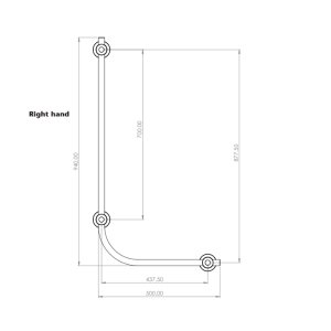 Triton Inclusive Angled 90 Degree Grab Bar Right - Chrome (TGRCARE90RCHR) - main image 4