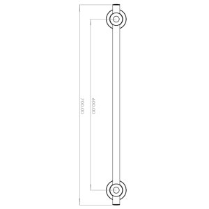 Triton Inclusive Straight Grab Bar - 600mm - Chrome (TGRCARE600CHR) - main image 4