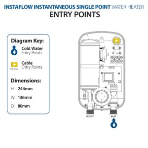 Triton Instaflow Instantaneous Water Heater - Single Point 5.4kW - White (SPINSF05SW) - main image 4