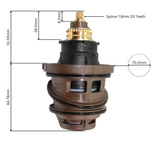 Ultra DC70-T20 thermostatic cartridge assembly - 20 tooth spline (DC70T20) - main image 4