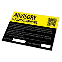 Atom Advisory Notice Electrical Bonding Label (AT-LBG12P-10)