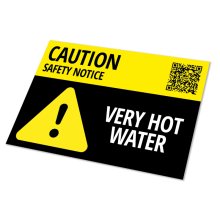 Atom Caution Very Hot Water Label (AT-LBG5P-10)