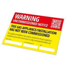 Atom Uncommissioned Appliance/Installation Warning Notice Label (AT-LBG41P-10)