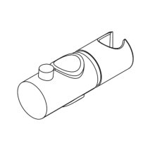 Bristan Round 25mm Shower Head Holder - Brushed Brass (206R30005SA-FEU09)