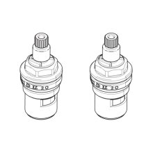 Bristan Tap Valve 1/4 Turn - Pair (VS02-C20 PAIR)