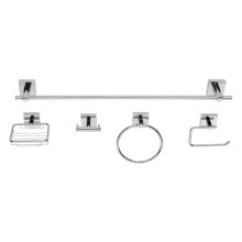 Croydex Flexi-Fix Chester 5 Piece Set -Chrome (QM449241)
