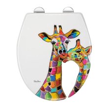 Croydex Francie and Josie Flexi-Fix Toilet Seat - Steven Brown (WL604122)