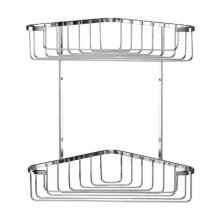 Croydex Large Two Tier Corner Basket - Chrome (QM263841)