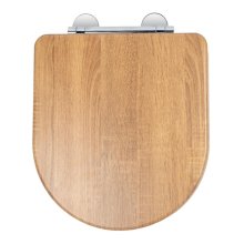 Croydex Levico Flexi-Fix Wood Toilet Seat - Oak Effect (WL610286H)