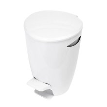 Croydex Plastic Bathroom Bin - White/Grey (AJ670122)
