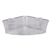 Croydex Press 'N' Lock Corner Basket - Clear (PA120832)