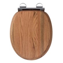 Croydex Rutland Flexi-Fix Toilet Seat - Solid Oak (WL602376H)