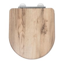 Croydex Varese Flexi-Fix Wood Toilet Seat - Grey Oak Effect (WL610131H)