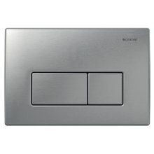 Geberit Kappa50 Dual Flush Plate - Brushed Stainless Steel (115.258.00.1)