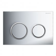Geberit Omega20 Dual Flush Plate - Gloss/Matt Chrome (115.085.KH.1)