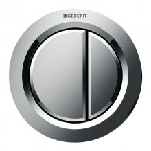 Geberit Pneumatic Dual Flush Button - Gloss Chrome (116.050.21.1)