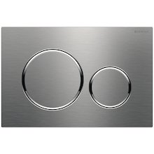 Geberit Sigma20 Dual Flush Plate - Brushed/Polished Stainless Steel (115.882.SN.1)