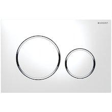 Geberit Sigma20 Dual Flush Plate - White/Gloss Chrome (115.882.KJ.1)