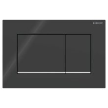 Geberit Sigma30 dual flush plate - black/brushed chrome (115.883.KM.1)