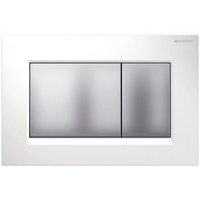 Geberit Sigma30 Dual Flush Plate - White/Matt Chrome (115.883.KL.1)