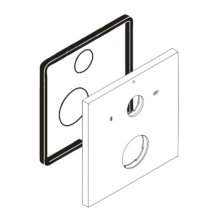 Hansgrohe cover plate escutcheon square - chrome (97926000)