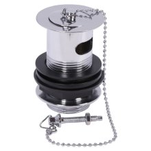 Inventive Creations Standard Basin Waste Plug and Chain - Stainless Steel (BWPC 1)