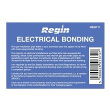 Regin Electrical Bonding Sticker - 8 Per Pack (REGP11)