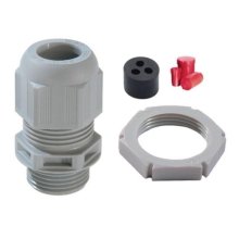 Wiska 40mm IP68 Plastic Rails Kit with Multiple Insert, Locknut and Blanking Insert - Grey (TKE/P40)