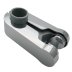 Aqualisa 25mm pinch grip shower head holder - grey/chrome (910314) - thumbnail image 1