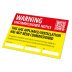 Atom Uncommissioned Appliance/Installation Warning Notice Label (AT-LBG41P-10) - thumbnail image 1