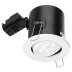 Aurora 240v GU10 Adjustable Lock Ring Acoustic Compact Fire Downlight - White (EN-FD102W) - thumbnail image 1