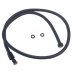 Crosswater UB422/963/650 Hose - 1.25m - Matt Black (KRC989VNPN_1) - thumbnail image 1