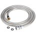 Croydex 1.5m Stretch Reinforced Shower Hose - Chrome (AM156041) - thumbnail image 1