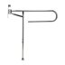 Croydex 850mm Fold Away Hand Rail With Drop Down Leg - Stainless Steel (AP502941) - thumbnail image 1