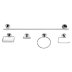 Croydex Flexi-Fix Pendle Five Piece Set - Chrome (QM419241) - thumbnail image 1