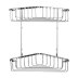 Croydex Large Two Tier Corner Basket - Chrome (QM263841) - thumbnail image 1