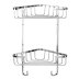 Croydex Stainless Steel Medium Two Tier Corner Basket - Chrome (QM390241) - thumbnail image 1