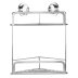 Croydex Stick 'N' Lock Two Tier Corner Basket - Chrome (QM290741) - thumbnail image 1