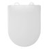Croydex Telese D-Shaped Stick 'N' Lock Toilet Seat - White (WL610722H) - thumbnail image 1
