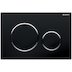 Geberit Sigma20 Dual Flush Plate - Black/Bright Chrome (115.882.KM.1) - thumbnail image 1