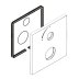 Hansgrohe cover plate escutcheon square - chrome (97925000) - thumbnail image 1