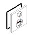 hansgrohe Escutcheon Ecostat Square - Chrome (93242000) - thumbnail image 1