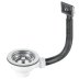 Inventive Creations Stainless Steel Basket Strainer Waste With Rectangular Overflow (BSKT3) - thumbnail image 1