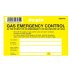 Regin Gas Emergency Control Sticker - 8 Per Pack (REGP40) - thumbnail image 1