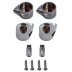 Roca Replacement Soft Close Toilet Seat Hinge End Caps - Chrome (AI0001100R) - thumbnail image 1